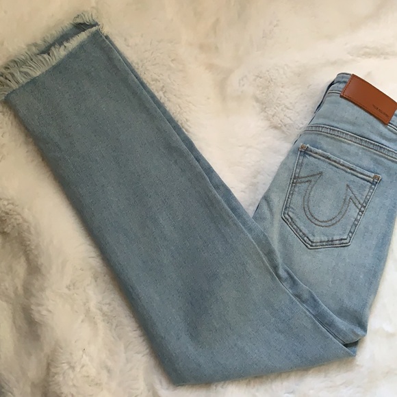 True religion mid rise cropped straight jeans - Picture 2 of 3